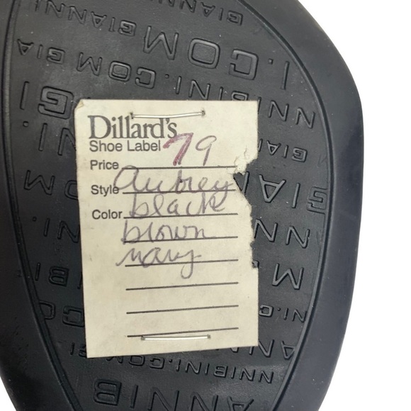 Gianni Bini Black Leather Wing Tip Heels Ankle Strap Dancing Retro Comfort Sz. 6 - Picture 9 of 15